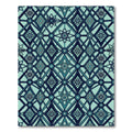 Teal Atomic Diamond Geometric Medallion Rug