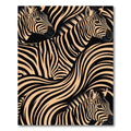 Abstract Black and Cream Zebra Swirls Rug