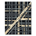Industrial Geometric Beam Grid Structure Rug