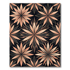 Blush Peach Art Deco Starburst Rug