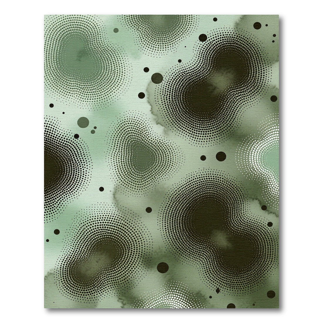 Sage Green Halftone Organic Loops Rug