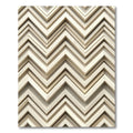 Cream Chevron Layered Relief Rug