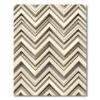 Cream Chevron Layered Relief Rug