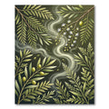 Earthy Sage Botanical Olive Branch Illustration Rug