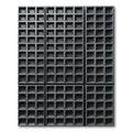Minimalist Charcoal Structured Grid Square Rug
