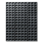 Minimalist Charcoal Structured Grid Square Rug