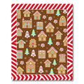 Sweet Gingerbread Village Christmas Houses Rug