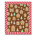 Sweet Gingerbread Village Christmas Houses Rug