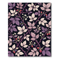 Dark Blackberry Bramble Botanical Rug