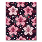 Pink Blossom Confetti Geometric Pattern Rug