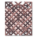 Copper Metallic Intersecting Geometric Lattice Rug