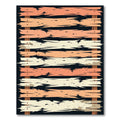 Rustic Orange Cream Wood Plank Rug