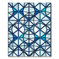 Geometric Crystal Blue Triangle Infusion Rug