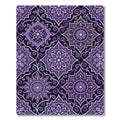 Regal Purple Floral Mandala Scroll Rug