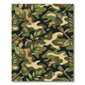 Forest Camouflage Foliage and Brush Rug