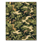Forest Camouflage Foliage and Brush Rug