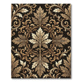 Golden Brown Acanthus Scroll Wallpaper Rug