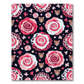 Pink Leopard Roses and Wild Cat Rug