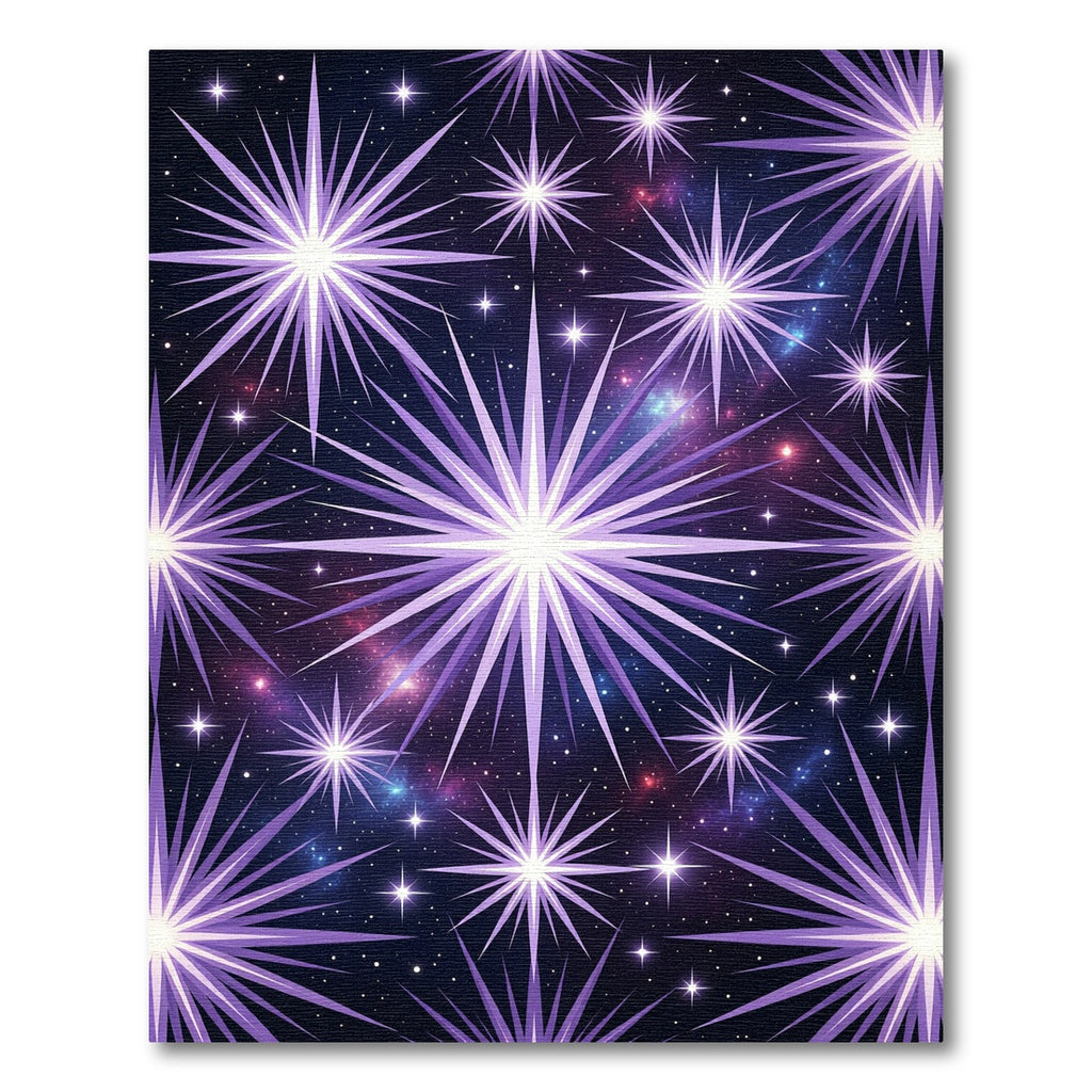 Purple Starburst Galaxy Abstract Rug