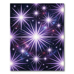 Purple Starburst Galaxy Abstract Rug