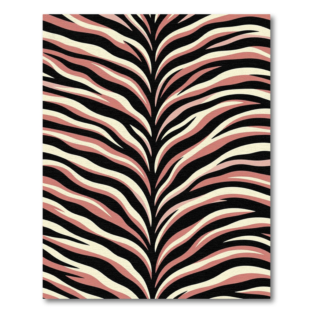Crimson Beige Zebra Stripe Rug