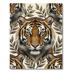 Bold Tiger Face Woodland Sprig Rug