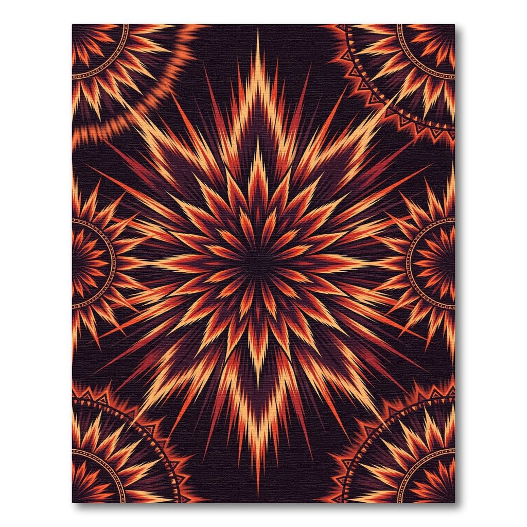 Radiant Fireburst Star Medallion Rug