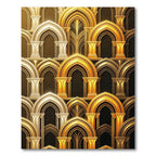 Gilded Gothic Arch Metallic Gold Rug