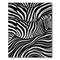 Monochrome Zebra Stripe Abstract Wave Art Rug