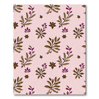Delicate Pink Golden Berry Branches Rug