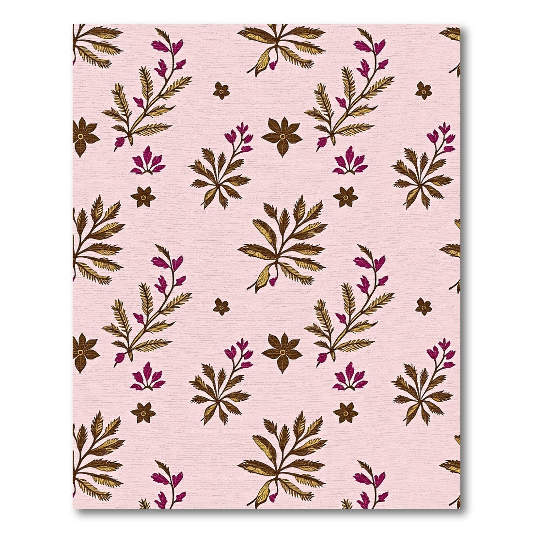 Delicate Pink Golden Berry Branches Rug