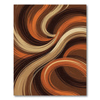 Abstract Earth Tone Swirling Wave Rug