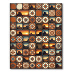 Southwestern Desert Sunset Tile Rug