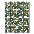 Emerald And Teal Leaf Branch Rug