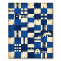 Blue Farmhouse Quilt Checkered Harmony Rug