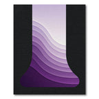 Purple Gradient Wavy Layer Rug