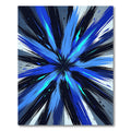Dynamic Cobalt Burst Radial Rug