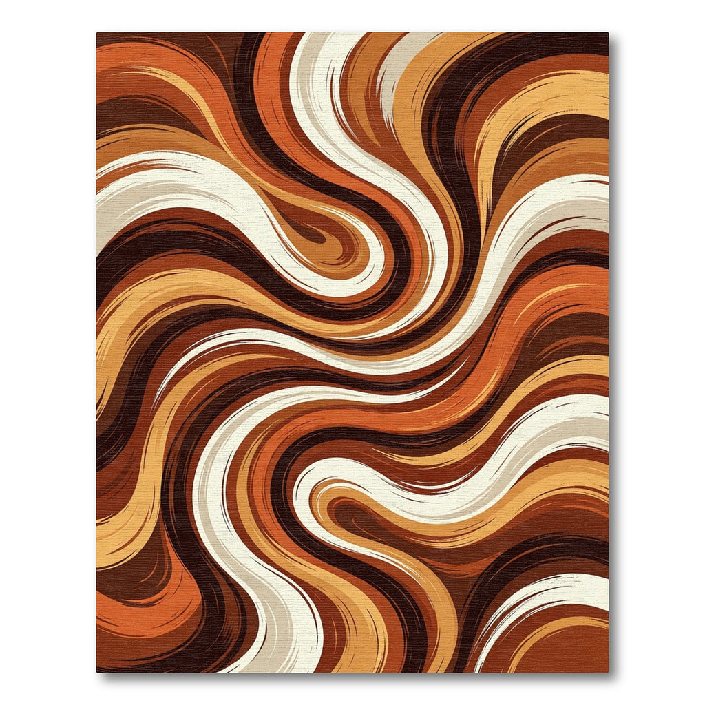 Earthy Tones Swirl Abstract Rug