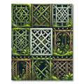 Botanical Garden Trellis Lattice Grid Rug