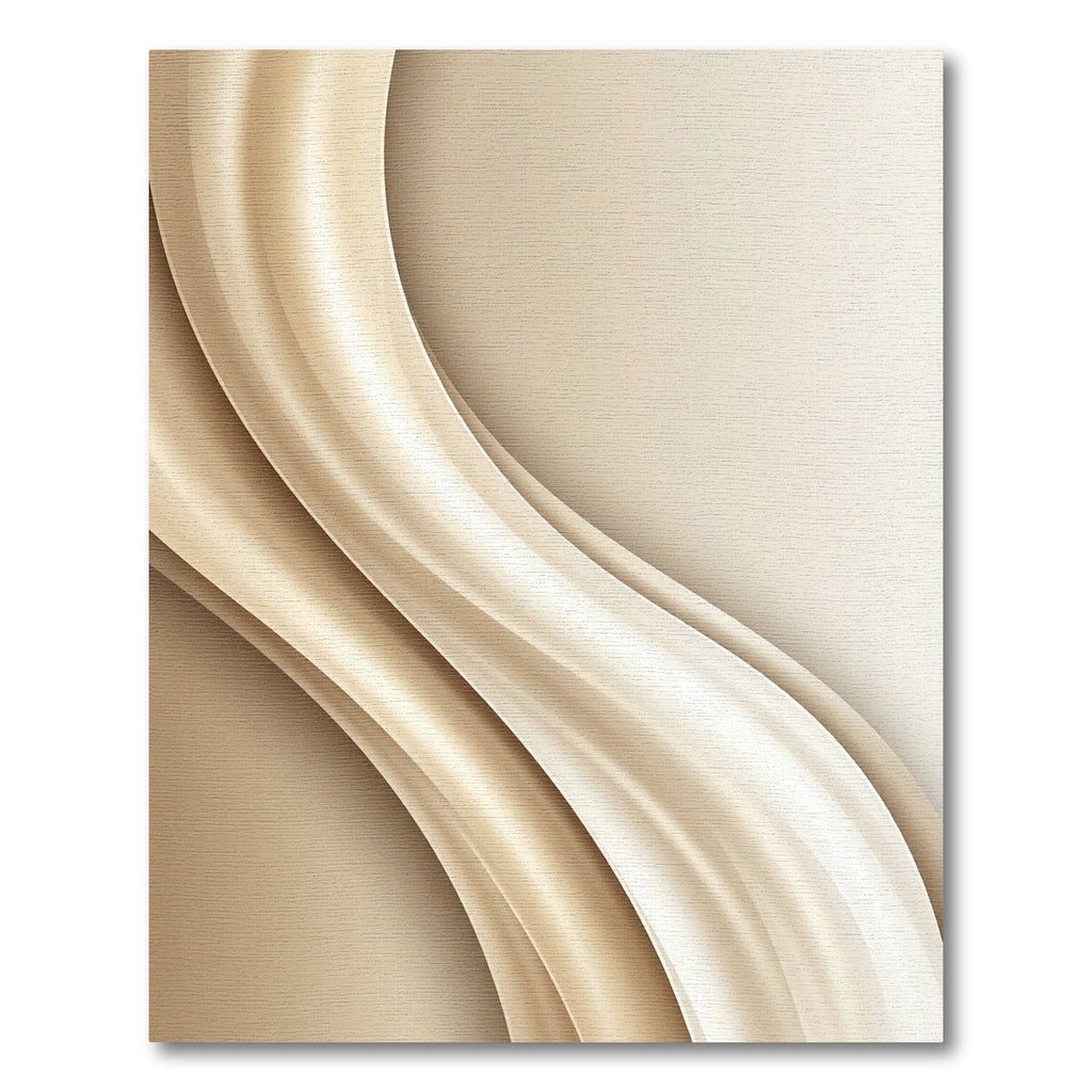 Cream Swirl Flowing Abstract Rug