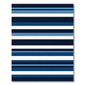 Modern Navy and Blue Horizontal Stripes Rug