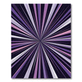 Cosmic Violet Radial Burst Linear Art Rug