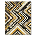 Geometric Chevron Mustard Stripe Rug