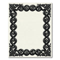 Elegant Black Ornate Scrollwork Frame Rug