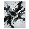 Monochrome Abstract Black and White Splash Rug