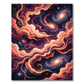 Cosmic Nebula Swirl Galaxy Art Rug