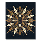 Golden Mandala Floral Radiance Rug