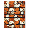 Terracotta White Brick Texture Rug