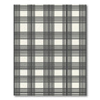Dark Gray Classic Plaid Stripe Rug