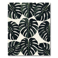 Dark Green Tropical Monstera Leaves Rug
